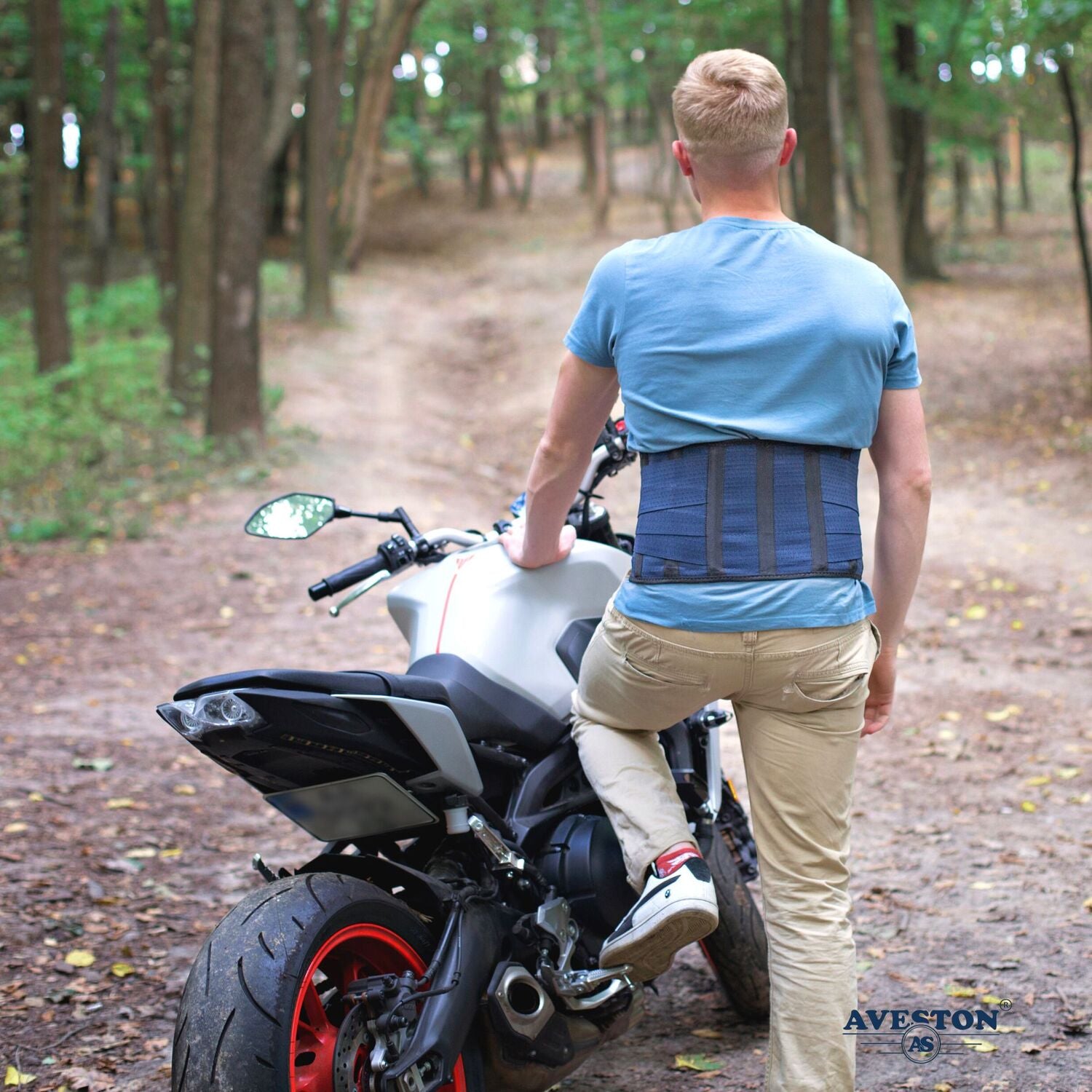 AVESTON® Kidney Belt Back Support Brace for Motorcycle Riding &amp; Motocross