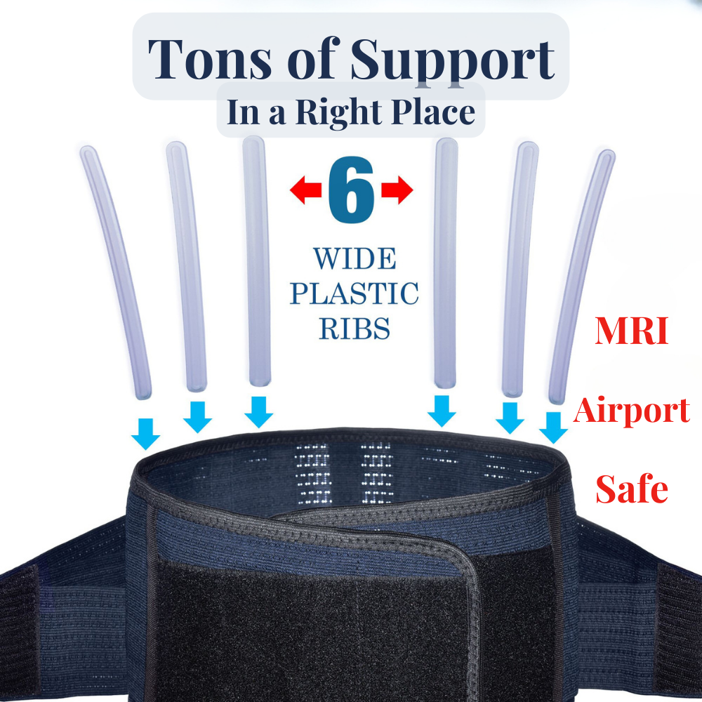 AVESTON® Back Support Lower Back Brace for Back Pain Relief | Lumbar Support Belt