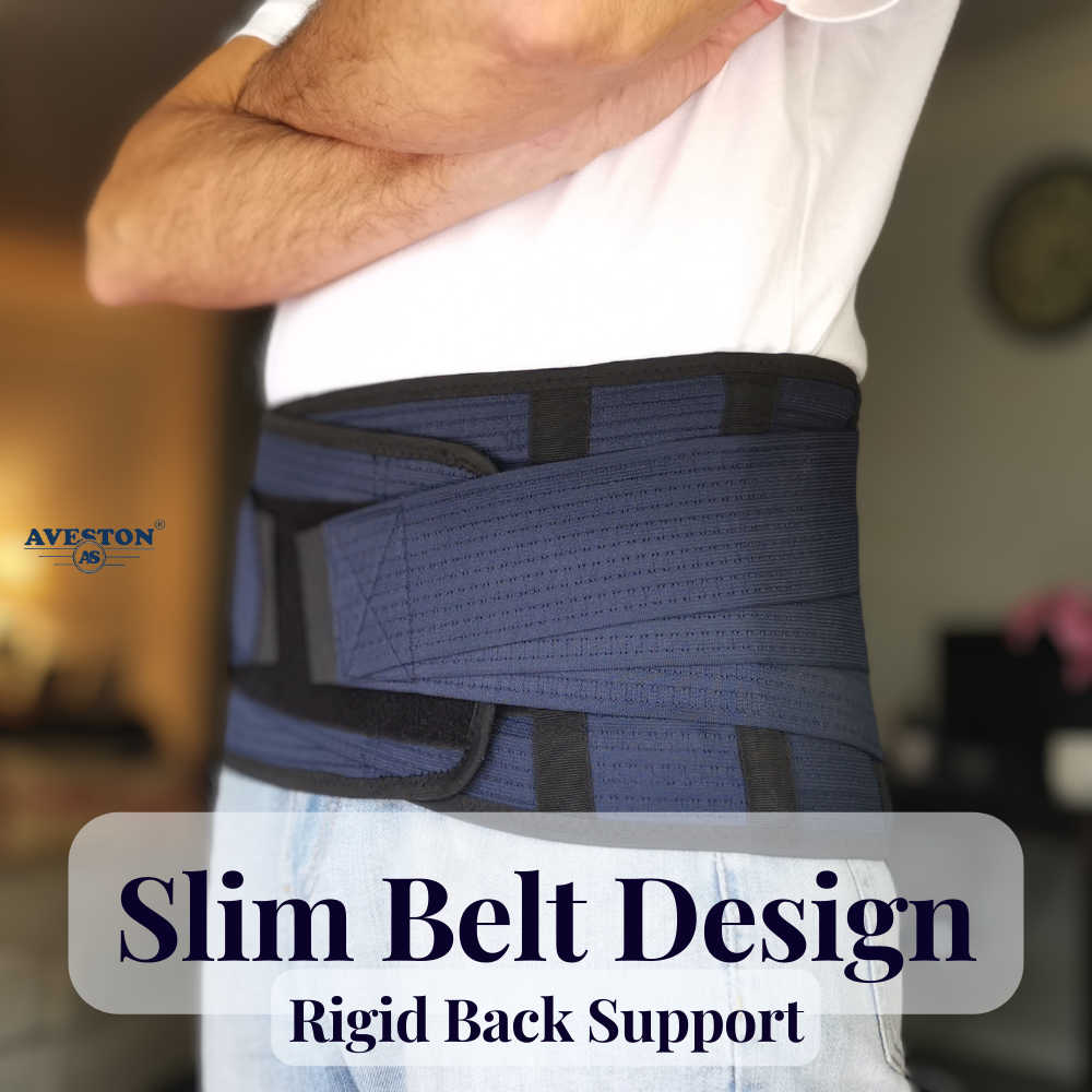 aveston unisex back support thin lower back brace adjustable