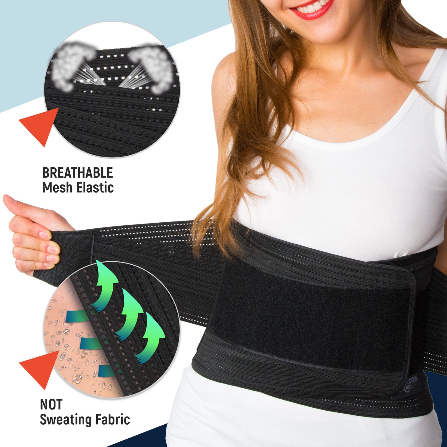 AVESTON® Back Brace for Lower Back Pain Relief with Lumbar Pad Support