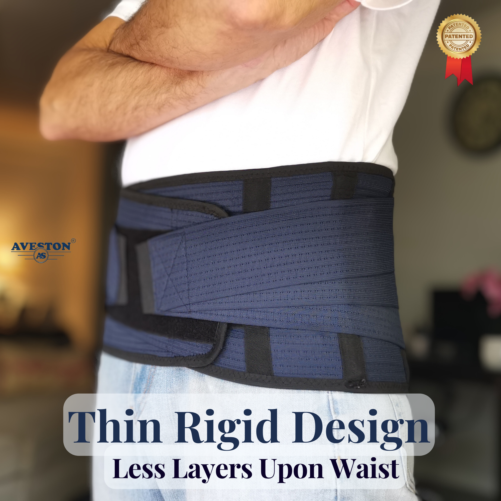 AVESTON® Back Support Lower Back Brace for Back Pain Relief | Lumbar Support Belt